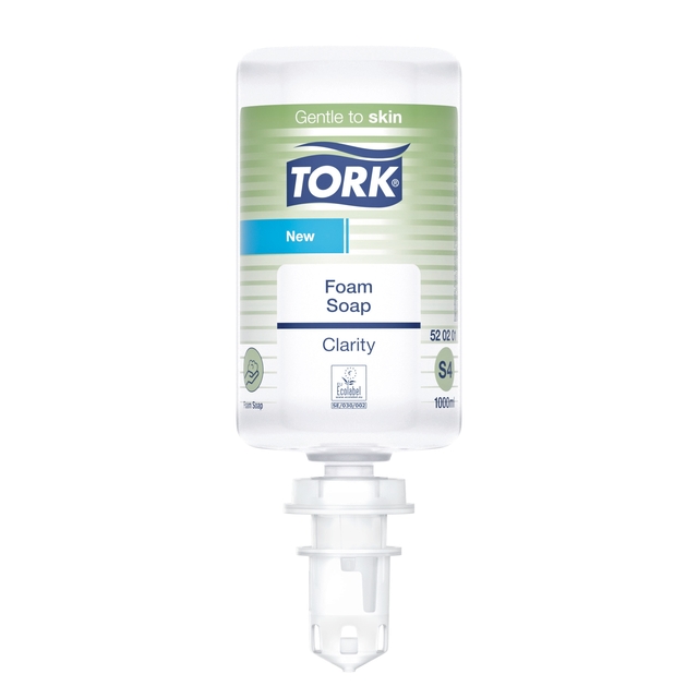 Handzeep Tork S4 Premium schuim 1000ml Clarity 520201 Handzeep Tork S4 Premium schuim 1000ml Clarity 520201