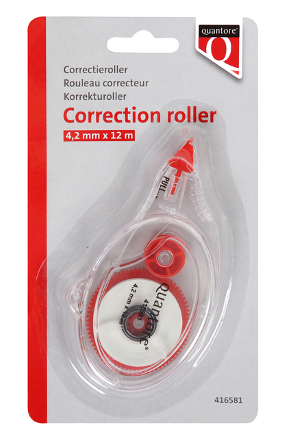 Correctieroller Quantore 4.2mmx12m op blister Correctieroller Quantore 4.2mmx12m op blister