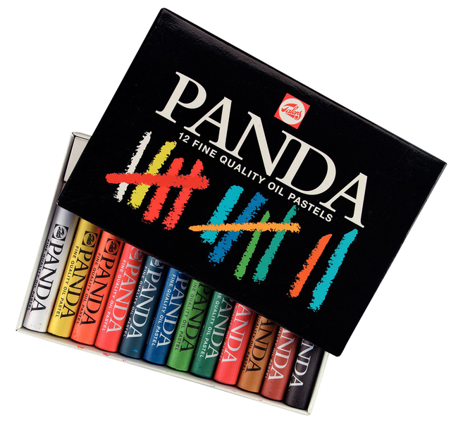 Oliepastel Talens Panda set à 12 kleuren Oliepastel Talens Panda set à 12 kleuren