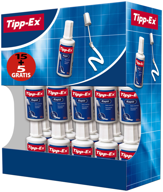 Correctievloeistof Tipp-ex Rapid foam 20ml valuepack à 15+5 gratis Correctievloeistof Tipp-ex Rapid foam 20ml valuepack à 15+5 gratis