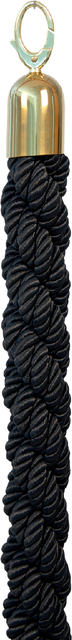 Afzetkoord Securit 150cm zwart met goudkleurige knop