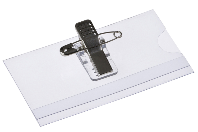 Badge Europel met clip en speld 75x40mm 24st Badge Europel met clip en speld 75x40mm 24st