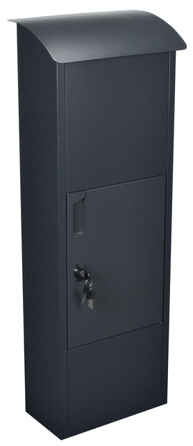 Pakketbrievenbus Helsinki 390x240x1053mm zwart Pakketbrievenbus Helsinki 390x240x1053mm zwart