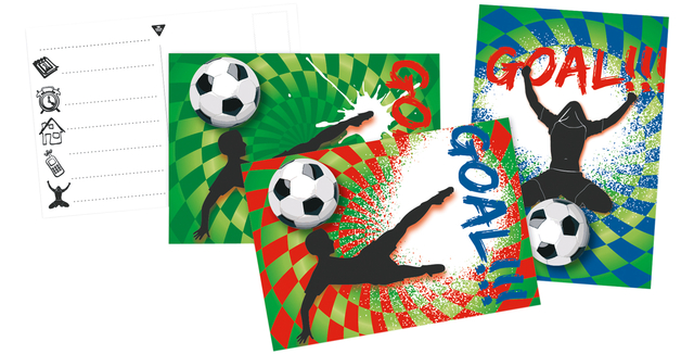 voetbal, bal, doelpunt, poster, kader