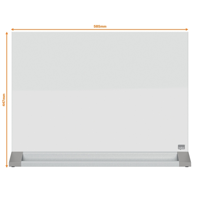 Desktop glasbord Nobo vrijstaand magnetisch 58,5x44,7cm