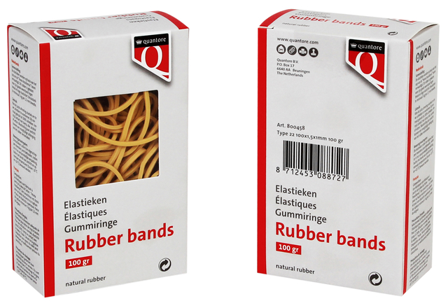 Elastiek Quantore 22 100x1,5x1mm 100gram