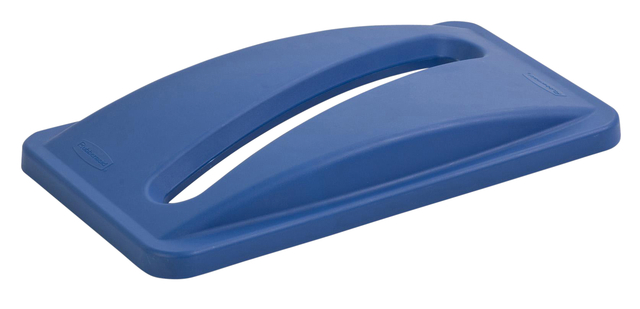 Deksel Rubbermaid Slim Jim Vented inwerpopening voor papier blauw Deksel Rubbermaid Slim Jim Vented inwerpopening voor papier blauw