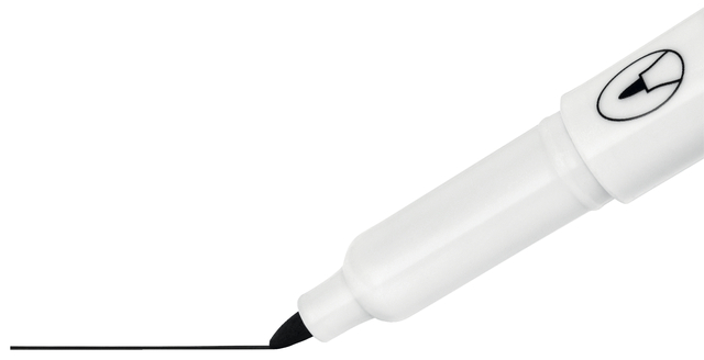 Whiteboardmarker Nobo Glide fijn zwart 1mm 4stuks