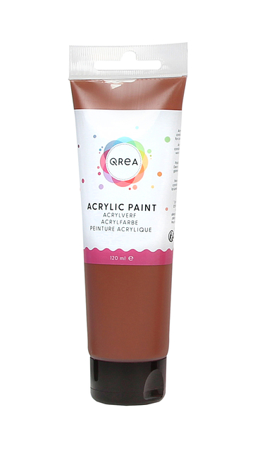 Acrylverf Qrea 120 ml burnt sienna Acrylverf Qrea 120 ml burnt sienna