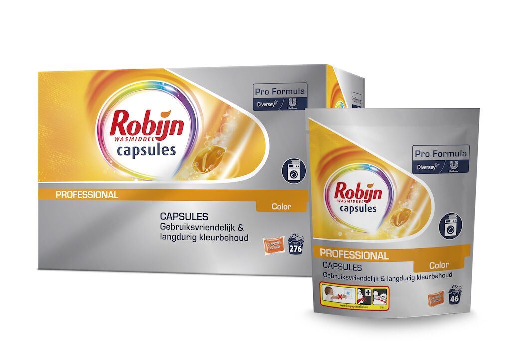 Robijn Pro Formula Wasmiddel Capsules Color doos 6x46st Robijn Pro Formula Wasmiddel Capsules Color doos 6x46st