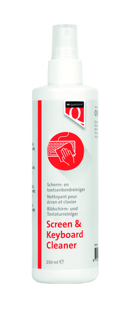 Reinigingsspray scherm/toetsenbord Quantore 250ml Reinigingsspray scherm/toetsenbord Quantore 250ml