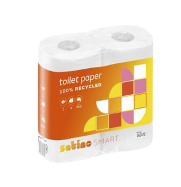 Toiletpapier Satino MT1 Smart 2-laags 400 vel wit 062470 Toiletpapier Satino MT1 Smart 2-laags 400 vel wit 062470