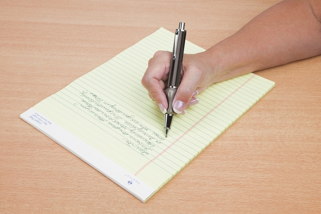 notebook, lined paper, handwriting, pen, writing