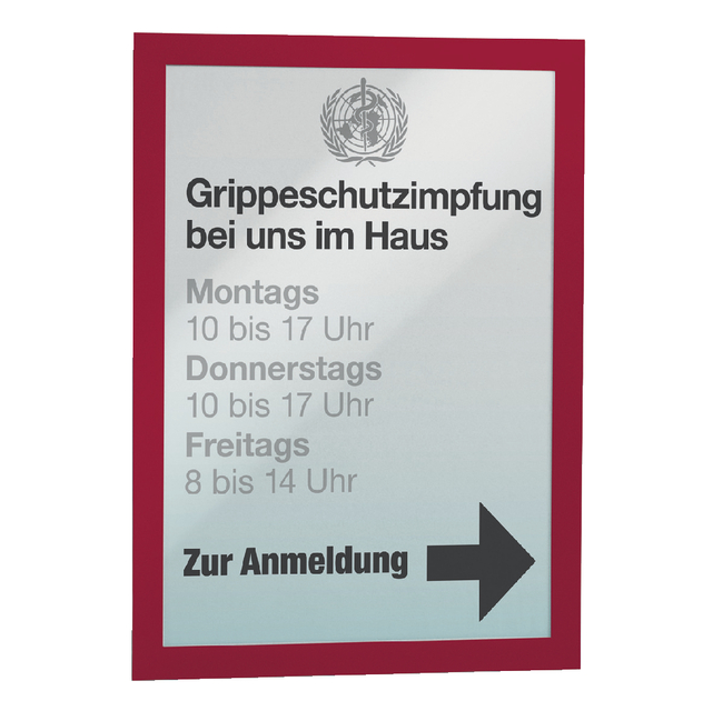 Duraframe Durable 487203 A4 rood 2 stuks Duraframe Durable 487203 A4 rood 2 stuks