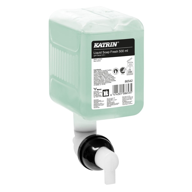 zeepdispenser, handzeep, 500ml, groene zeep, wandcontainer