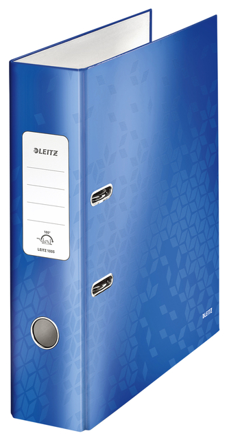 Ordner Leitz Wow 180° gelamineerd 80mm A4 blauw