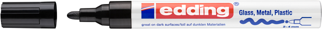 Paintmarker edding 750 op oliebasis 2-4mm creatief zwart Paintmarker edding 750 op oliebasis 2-4mm creatief zwart