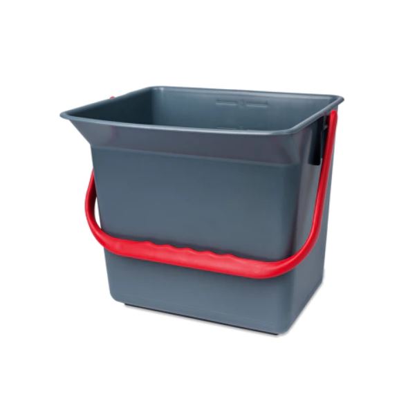 Wecoline Doekemmer met rood hengsel grijs 24x20x22cm_6L