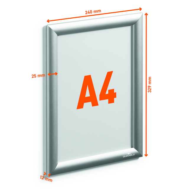 Kliklijst Durable A4 aluminium