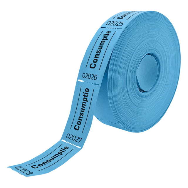 Consumptiebon Combicraft 57x30mm 2-zijdig 2x1000 stuks blauw