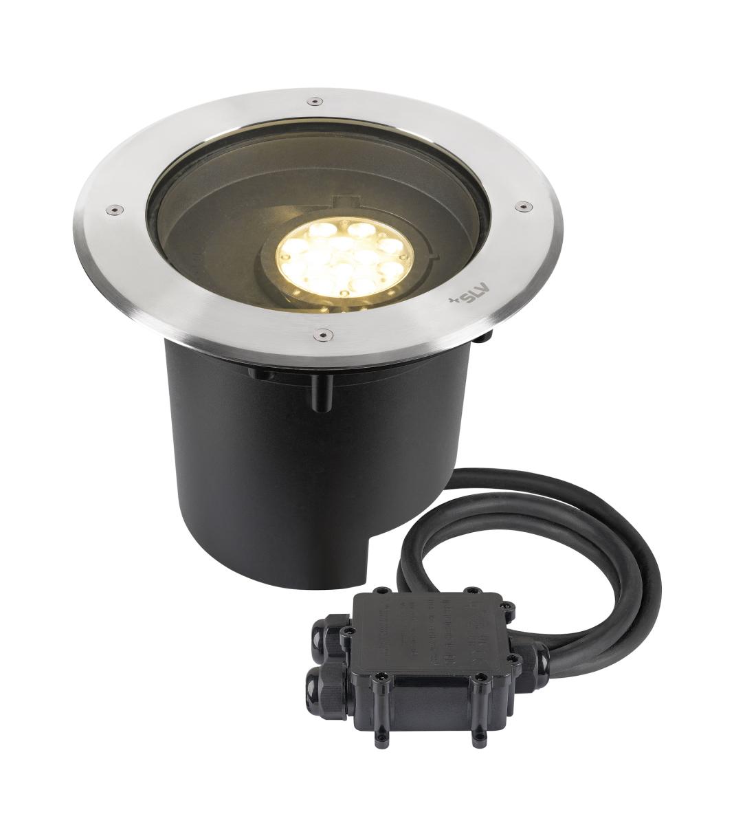 LED lamp, recessed spotlight, ground spike, IP-rated, carry cable