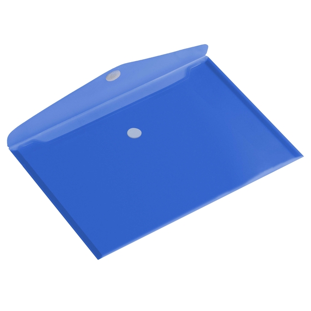 Enveloptas Europel A4 335x240mm dwars PP transparant blauw Enveloptas Europel A4 335x240mm dwars PP transparant blauw