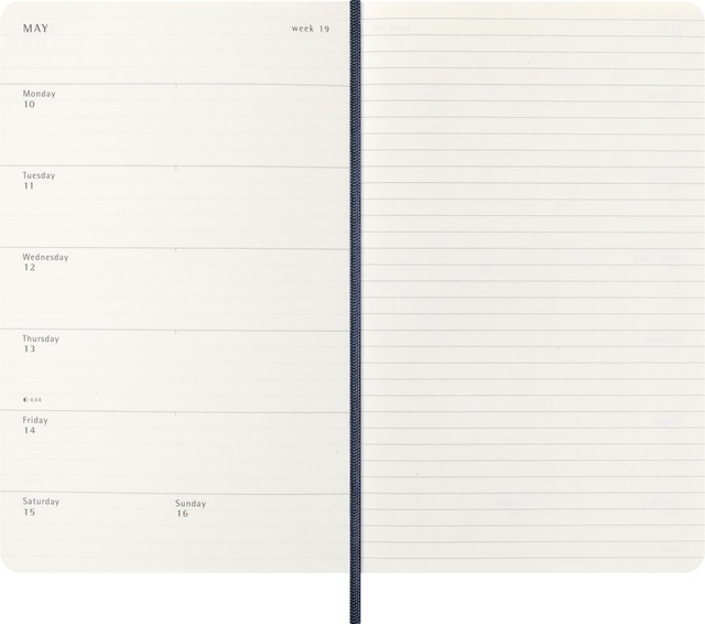 notitieboek, planner, weekweergave, datumengrid, lijnen notitieboek