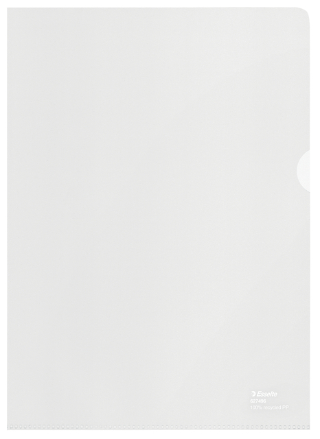 Insteekmap L-model Esselte A4 100% gerecycled 0.10mm transparant 100 stuks Insteekmap L-model Esselte A4 100% gerecycled 0.10mm transparant 100 stuks