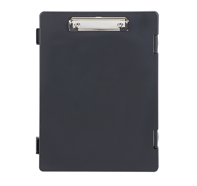 Klembordkoffer MAULtred A4 staand met opbergvak zijopening PP zwart Klembordkoffer MAULtred A4 staand met opbergvak zijopening PP zwart