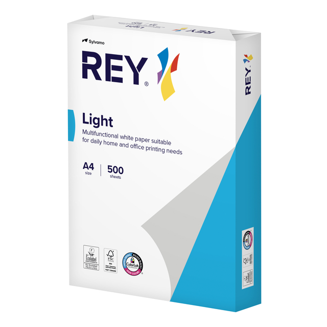 Kopieerpapier Rey Office Light A4 75gr wit 500 vel Kopieerpapier Rey Office Light A4 75gr wit 500 vel