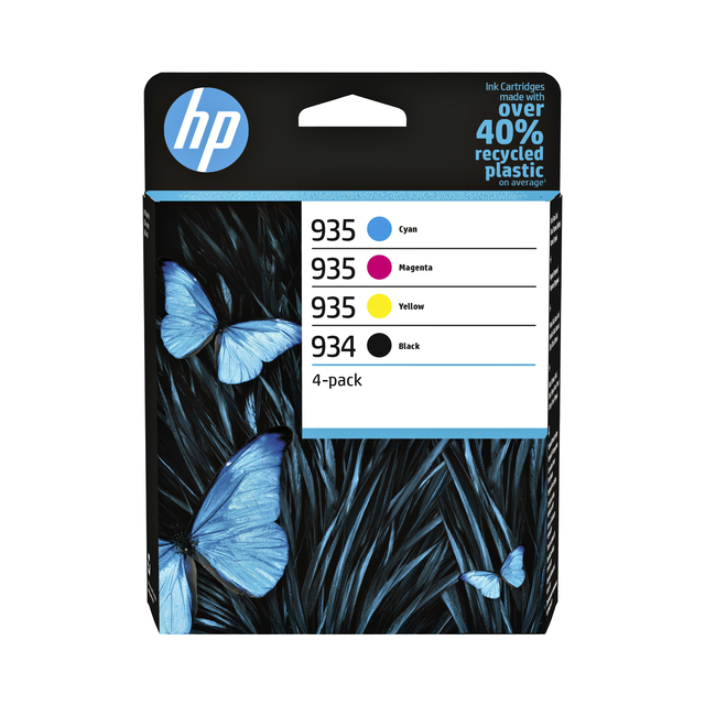 Inktcartridge HP 6ZC72AE 934/935 zwart + 3 kleuren Inktcartridge HP 6ZC72AE 934/935 zwart + 3 kleuren