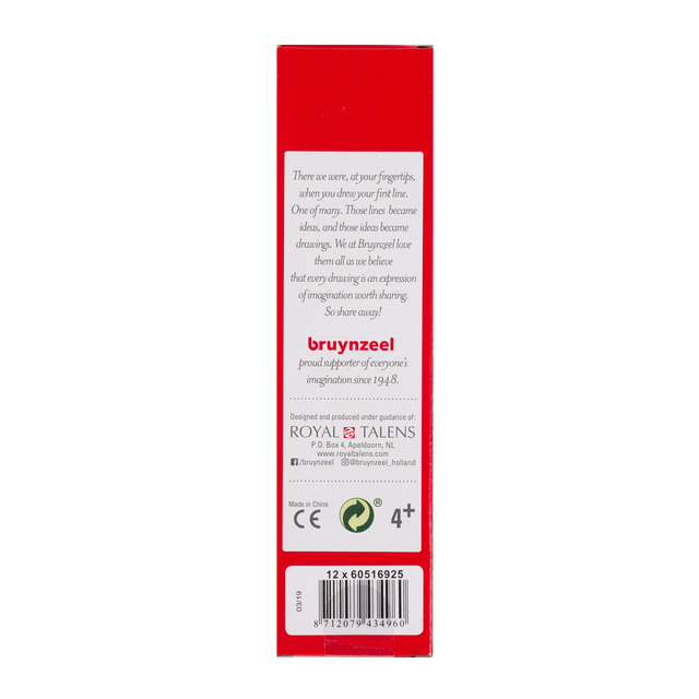 rood doos, karton doos, etiket, royal talens?, 4+ leeftijd