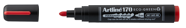 Permanent marker Artline 170 Dry Safe Eco rond medium rood Permanent marker Artline 170 Dry Safe Eco rond medium rood