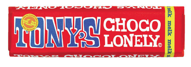 Chocolade Tony's Chocolonely melk reep 50gr Chocolade Tony's Chocolonely melk reep 50gr