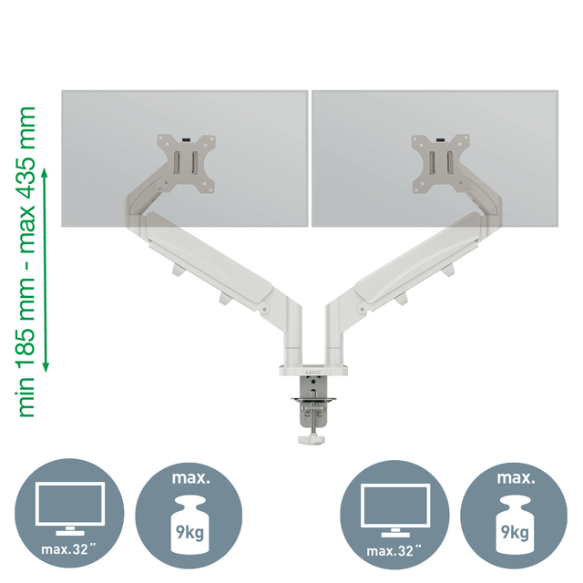 monitor arm, dual monitor, adjustable, desk mount, VESA compatible
