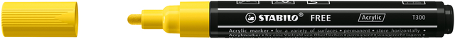 Acrylmarker STABILO  Free Acrylic T300 geel Acrylmarker STABILO  Free Acrylic T300 geel