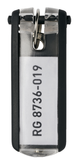 Sleutellabel Durable 1957 met ring zwart Sleutellabel Durable 1957 met ring zwart