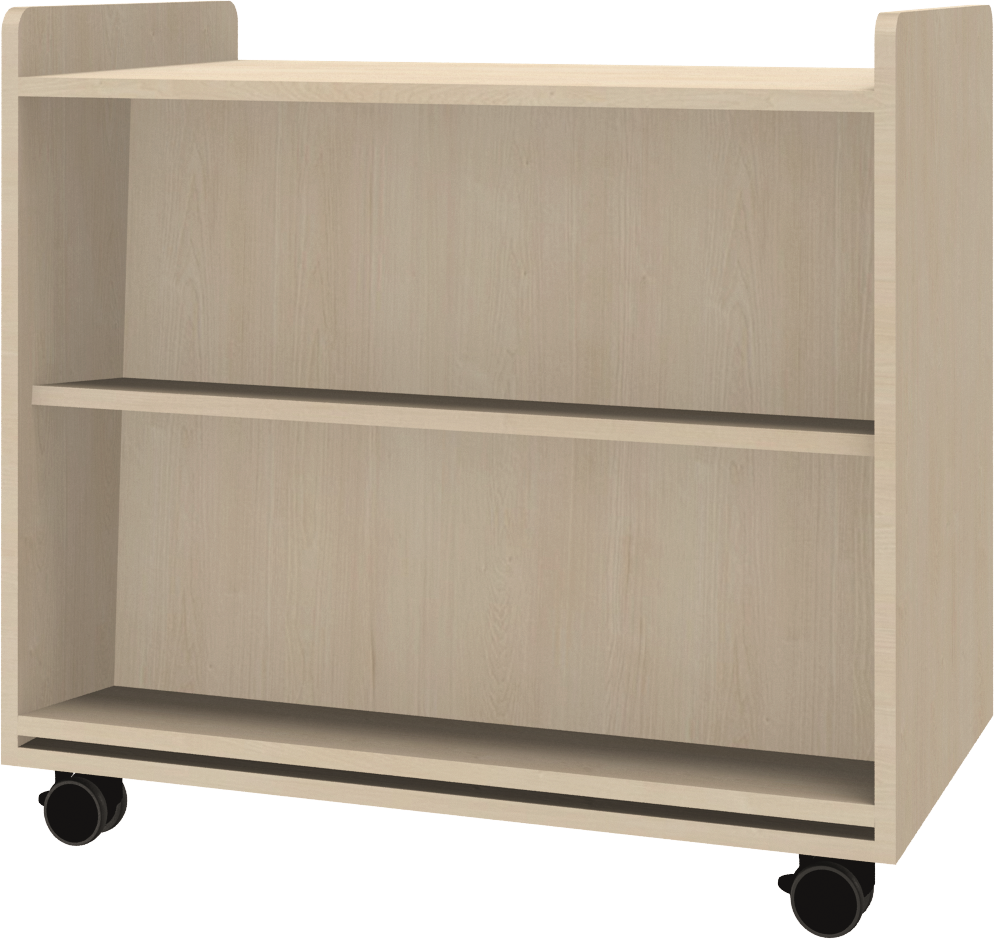 Boekenwagen dubbelzijdig, verrijdbaar