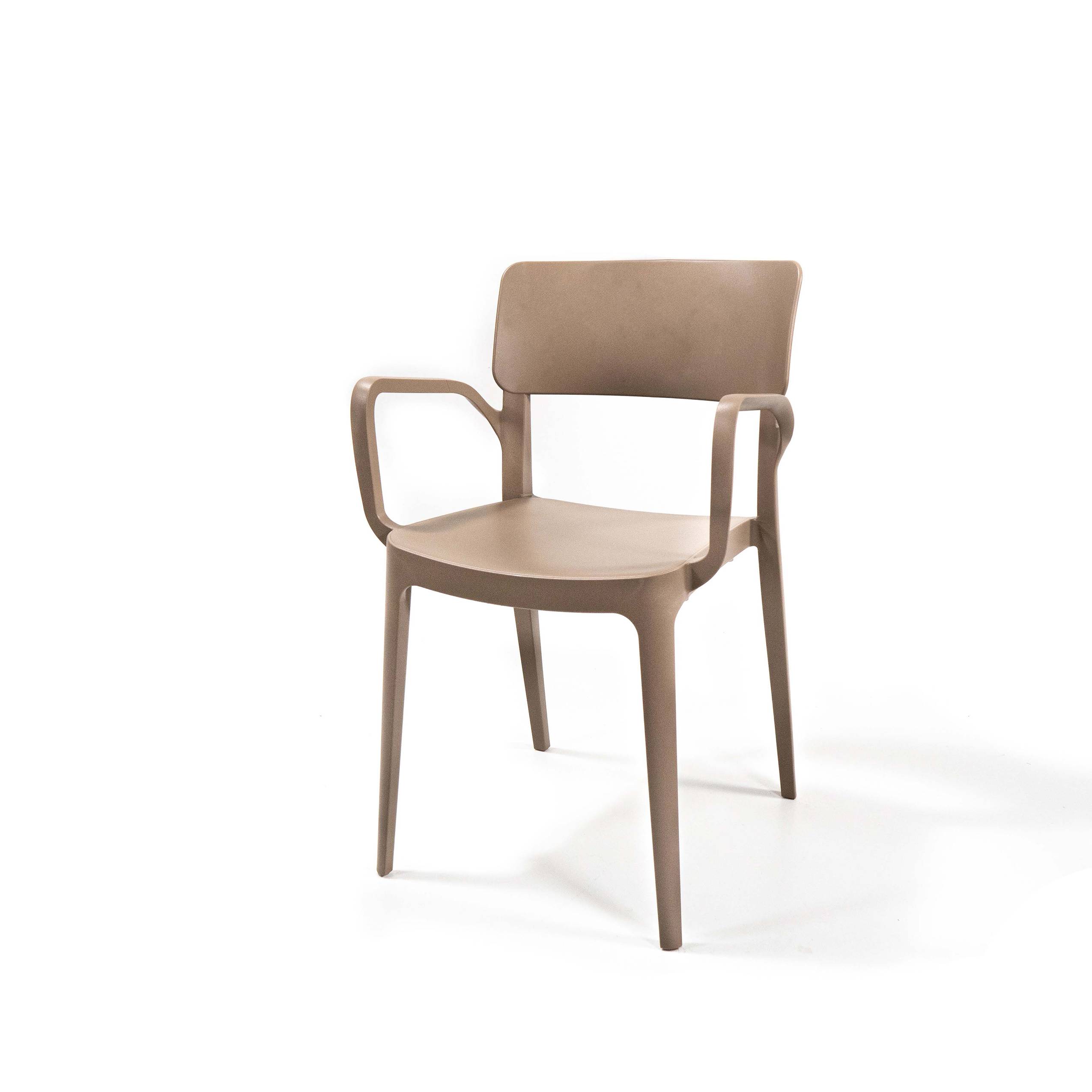 Wing Stapelstoel met armleuning zand beige, 50923
