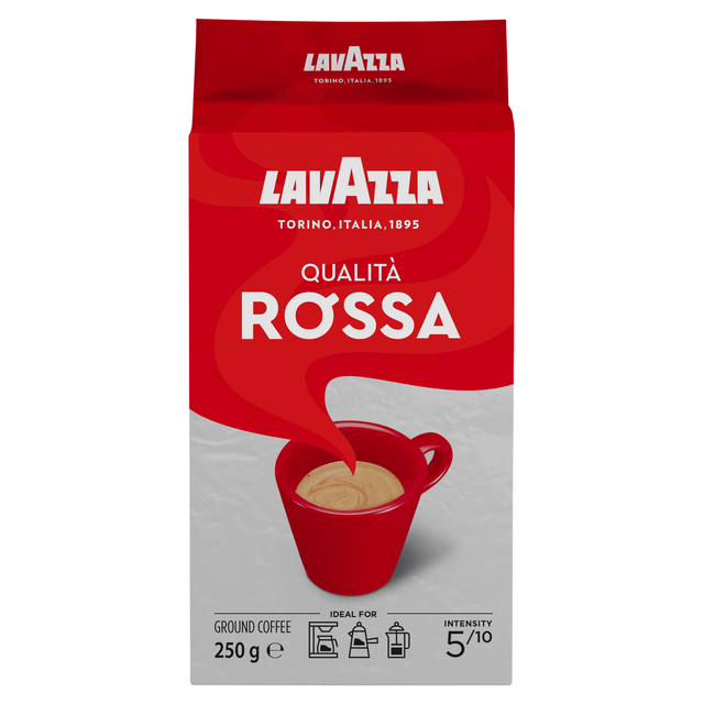 Koffie Lavazza gemalen Qualita Rossa 250gr Koffie Lavazza gemalen Qualita Rossa 250gr