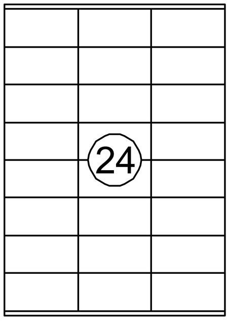 Etiket Avery DP246-100 70x36mm wit 2400 etiketten