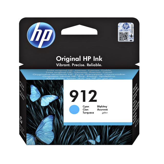 Inktcartridge HP 3YL77AE 912 blauw Inktcartridge HP 3YL77AE 912 blauw