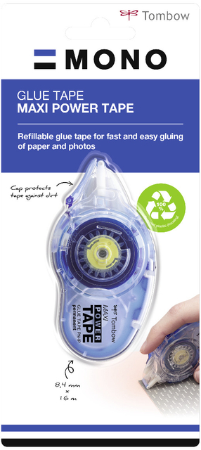 Lijmroller Tombow MONO navulbaar 8.4mmx16m Lijmroller Tombow MONO navulbaar 8.4mmx16m