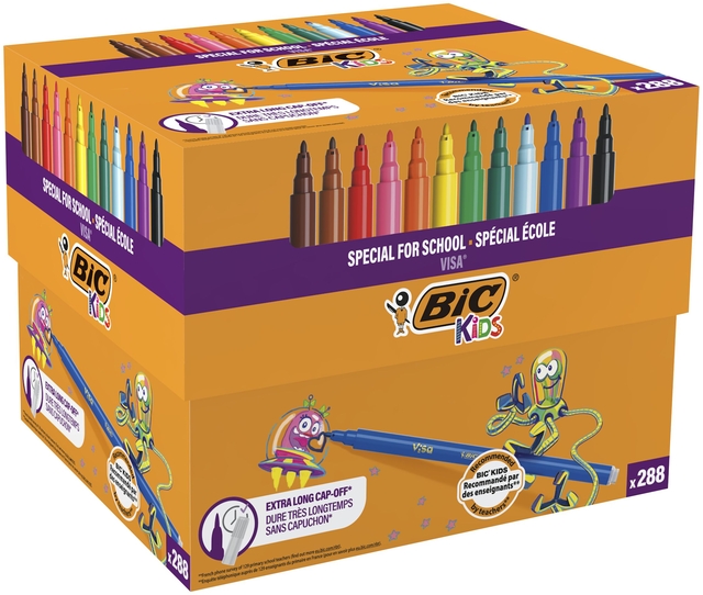 kleurstift, kleurpotloden, kleurpotloden-set, BIC Kids, 288-stuks