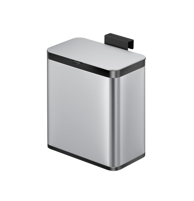 Afvalbak EKO Puro klein 7 liter zilver