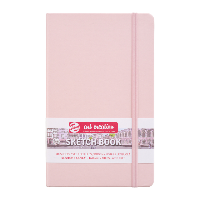 Schetsboek Talens Art Creation 80 witte vellen 140gr 130x210mm roze Schetsboek Talens Art Creation 80 witte vellen 140gr 130x210mm roze