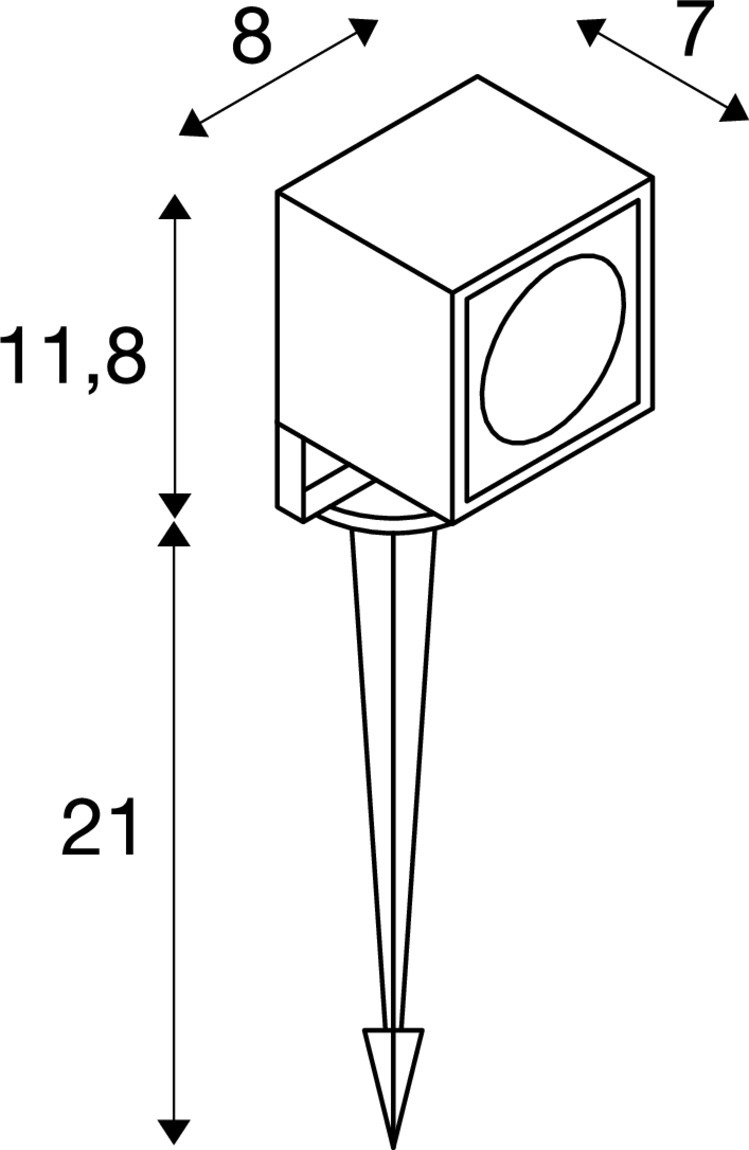 NAUTILUS SQUARE LED antraciet 1xLED 3000K
