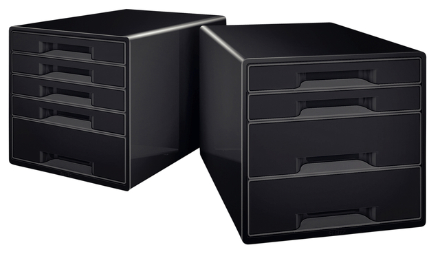 Ladenblok Leitz WOW CUBE A4 maxi 4 laden zwart