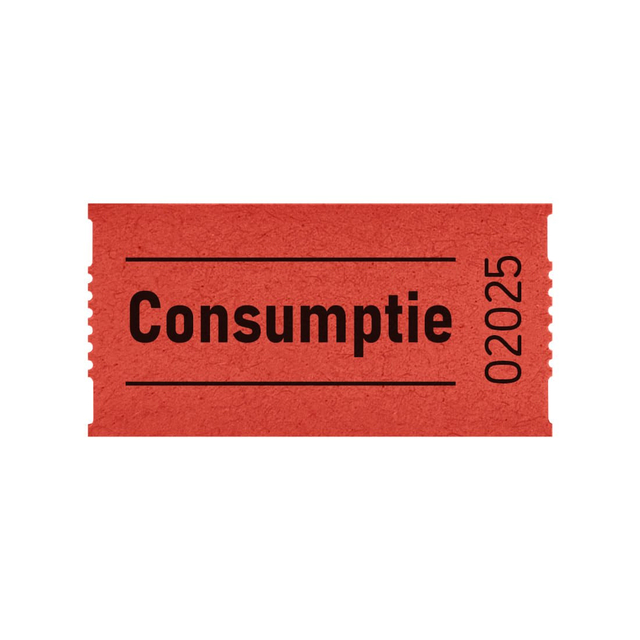 Consumptiebon Combicraft 57x30mm 2-zijdig 2x1000 stuks rood