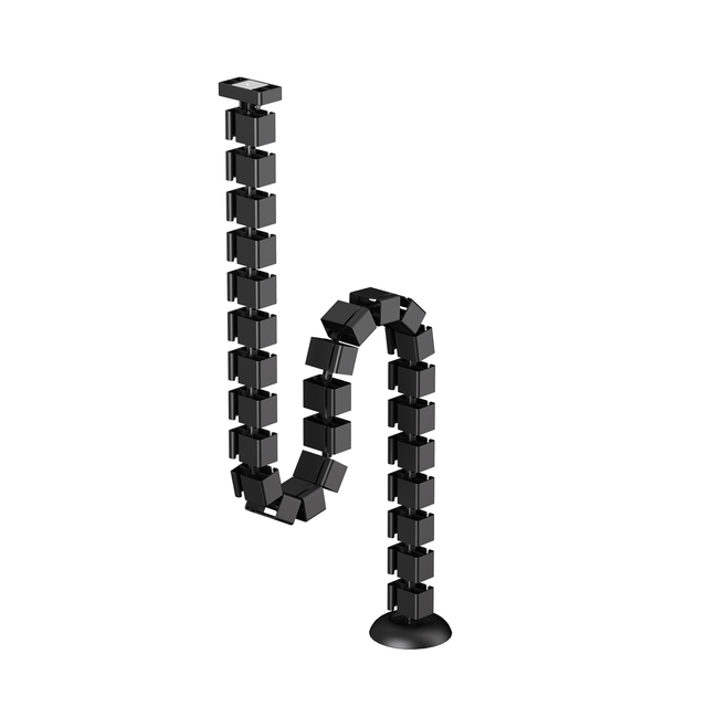 flexibele arm, robotarm, zigzag ketting, zwart, zelfstaand standbeeld